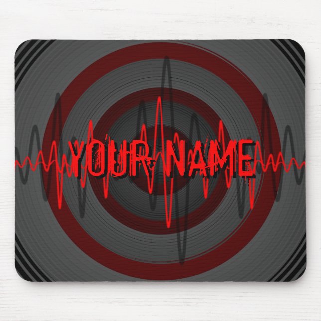 Sound Red Dark 'Name' Mousepad (Vorne)