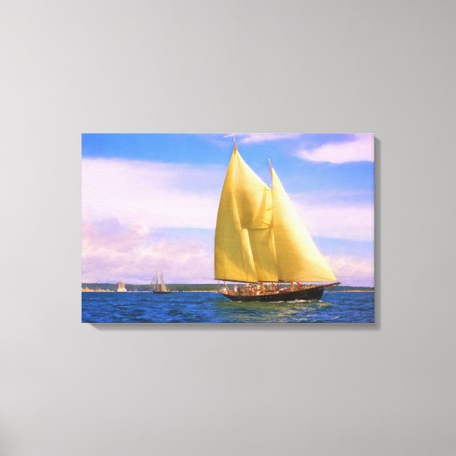 Sound segeln leinwanddruck (Vorderseite)