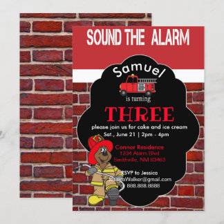 Sound the Alarm - Fireman Einladung