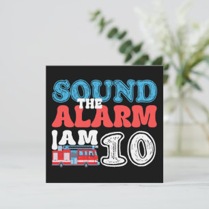 Sound The Alarm Ich bin 10 Feuerwehrmann 10. Gebur Einladung