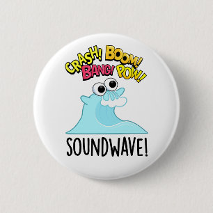 Sound Wave Funny Ocean Pub Button