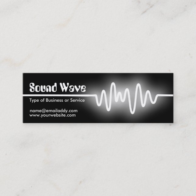 Sound Wave - Rot und Schwarz Mini Visitenkarte (Vorderseite)