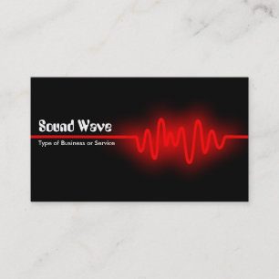 Sound Wave - Rot und Schwarz Visitenkarte