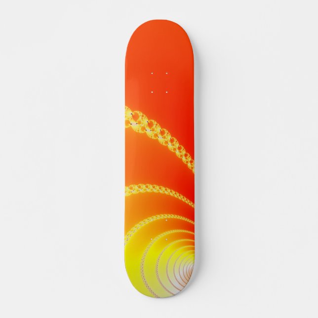 Sound Waves Fraktal Art Skateboard (Vorne)