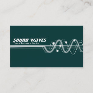 Sound Waves II - Dunkelgrün Visitenkarte