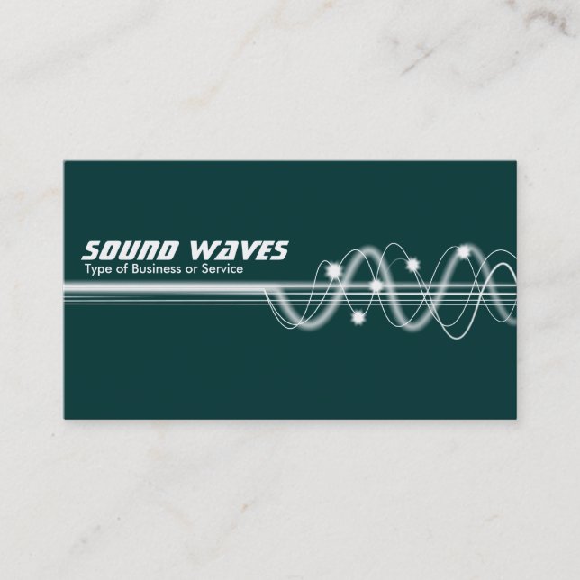 Sound Waves II - Dunkelgrün Visitenkarte (Vorderseite)