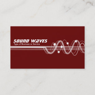 Sound Waves II - Dunkelrot Visitenkarte