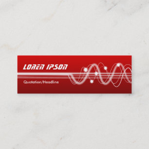 Sound Waves II - Schattiertes Rot Mini Visitenkarte