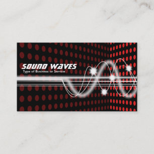 Sound Waves - Spot Corner - Red Visitenkarte