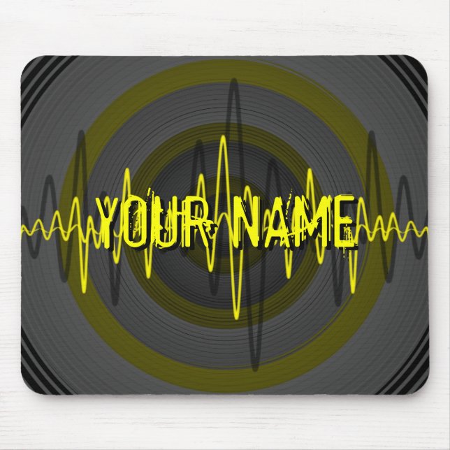 Sound Yellow Dark 'Name' Mousepad (Vorne)