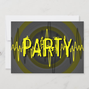 Sound Yellow Dark 'PARTY' Einladung
