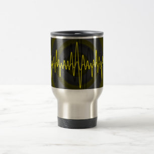 Sound Yellow Dark Reise Pendlerin Tasse