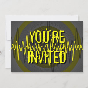 Sound Yellow Dark 'You're Invited' Einladung