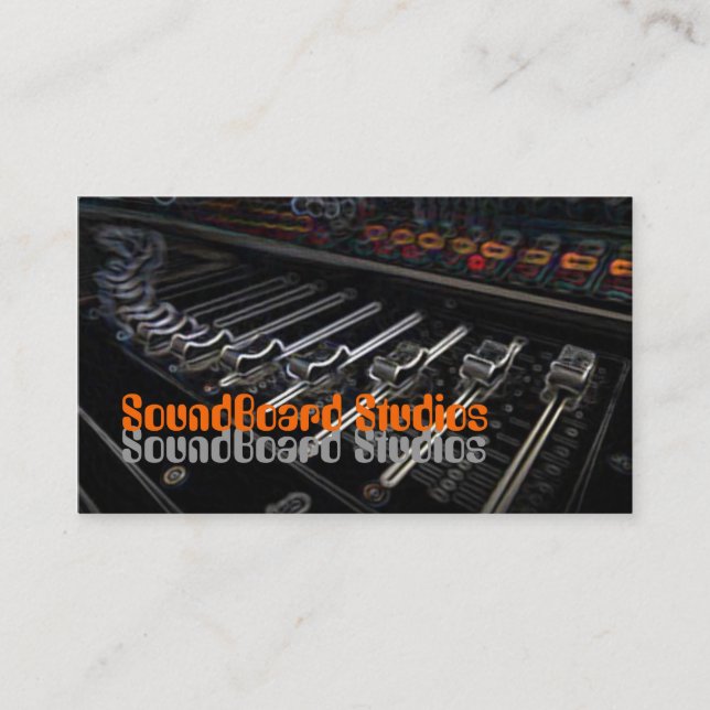 Soundboard Musikindustrie-Karten-Schablone Visitenkarte (Vorderseite)