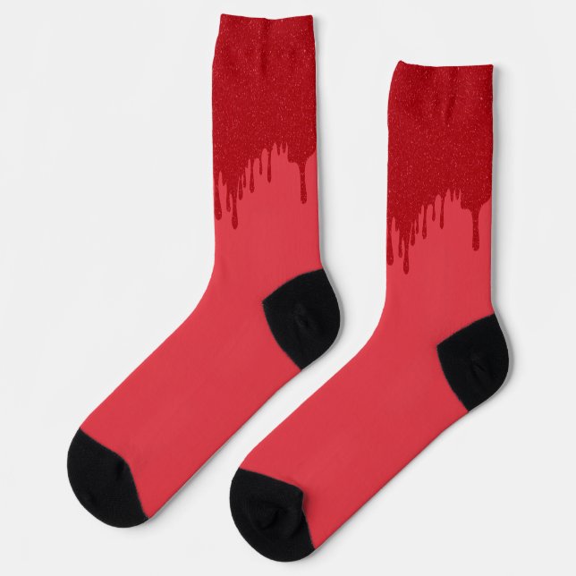 Sounds für benutzerdefinierte Tropfen-Design-Crew Socken (Linkes Detail)