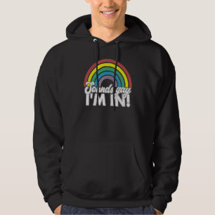 Sounds Gay Im Rainbow 70er 80er Style Retro Gay P Hoodie