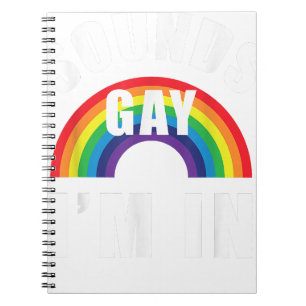 Sounds Gay Im Shirt Funny LGBT Gay Lesbian Bise Notizblock