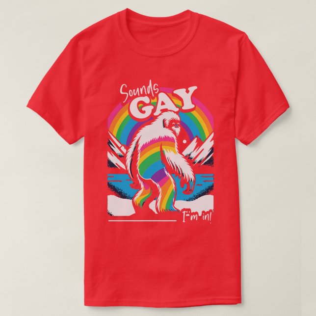 Sounds Gay im Stolz T-Shirt (Design vorne)