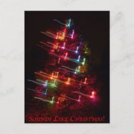Sounds like Christmas (Tree & Notes) Feiertagspostkarte
