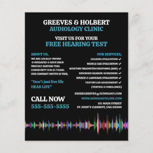 Soundwave Design, Audiologe, Audiologiedlinik Flyer