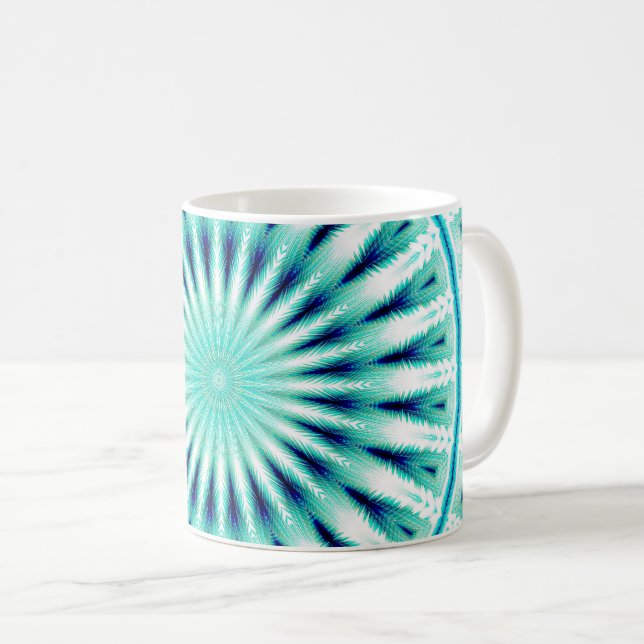 Soundwave Mandala 2 Kaffeetasse (VorderseiteRechts)