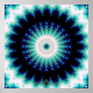 Soundwave Mandala Poster