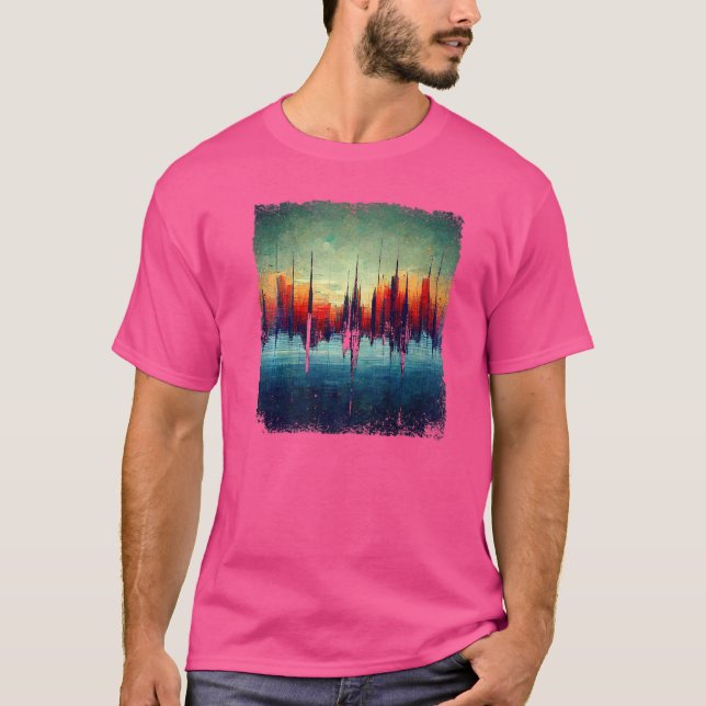 Soundwave Recording Studio Producer Sound Engineer T-Shirt (Vorderseite)