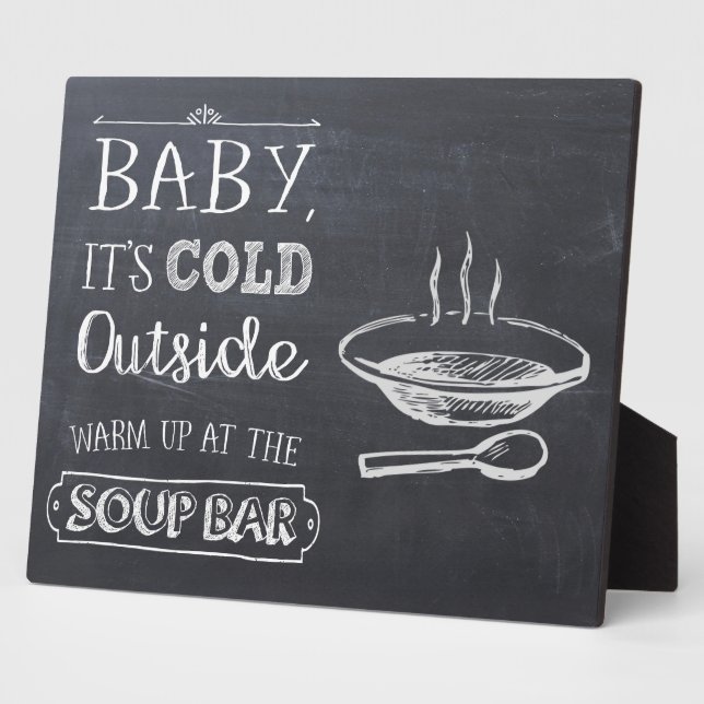 Soup Bar Sign Fotoplatte (Seite)