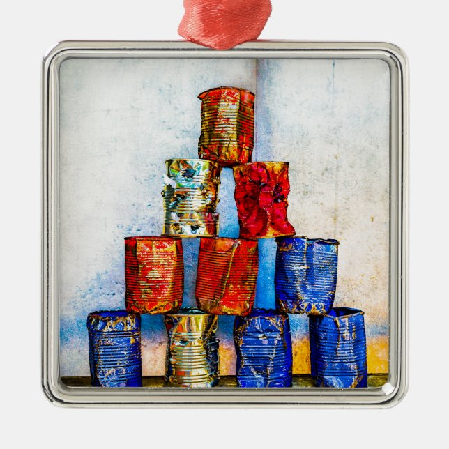 Soup Cans - After The Lunch Silbernes Ornament (Vorne)