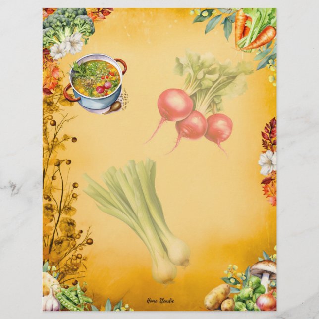 Soup Du Jour Blank Vollrezeptseite (Vorderseite)