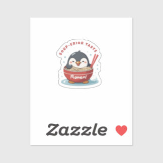 Soup-erior Taste cute penguin Aufkleber