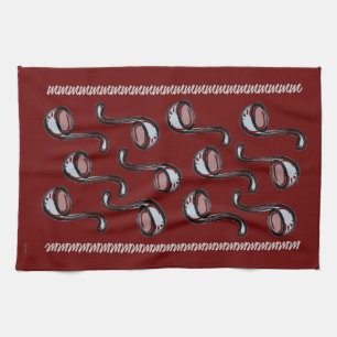 Soup Ladels Cranberry Geschirr Handtuch