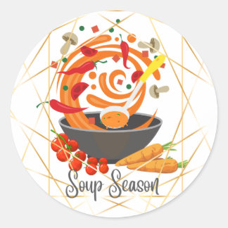 Soup Season wieder Runder Aufkleber