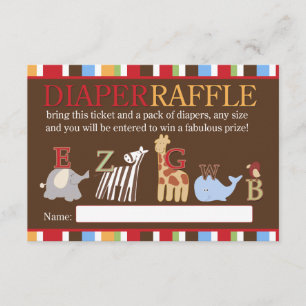 Soupe Alphabet ABC Baby shower Déchets Carte Raffi