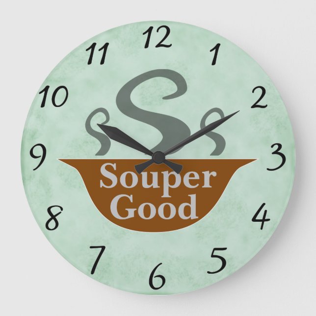 Souper Good Wall Clock Große Wanduhr (Vorderseite)