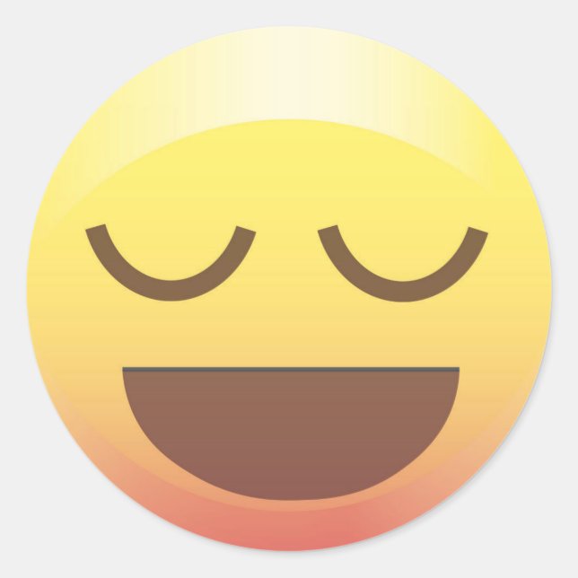 Soupir de soulagement Happy Calm Emoji Sticker Vis (Devant)