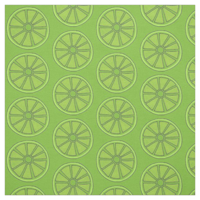 Sour Green Limes Citrus Fruit Slice Feinschmecker Stoff (Muster)