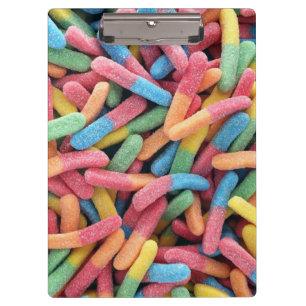 Sour Gummy Worms Klemmbrett