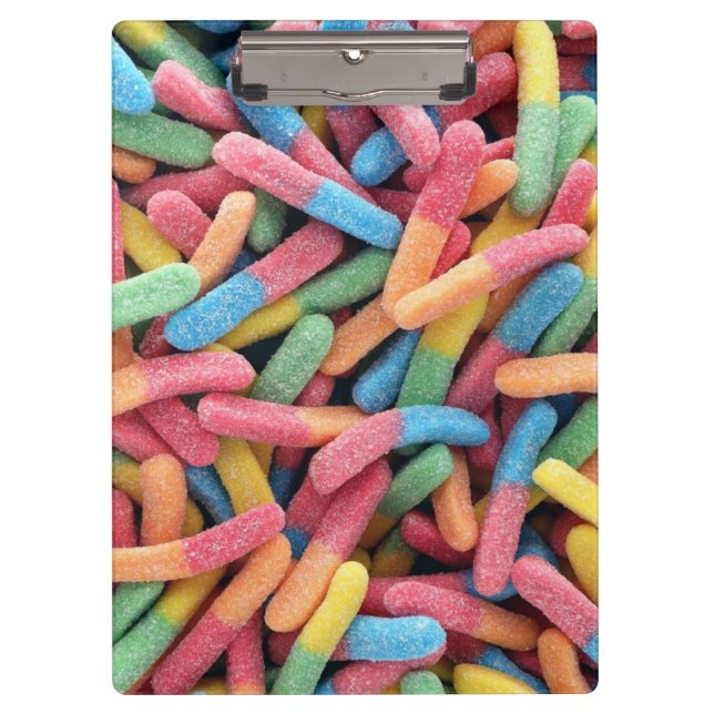 Sour Gummy Worms Klemmbrett (Vorderseite)
