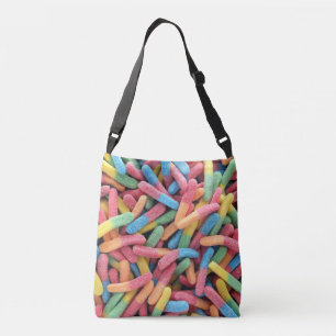 Sour Gummy Worms Tragetaschen Mit Langen Trägern