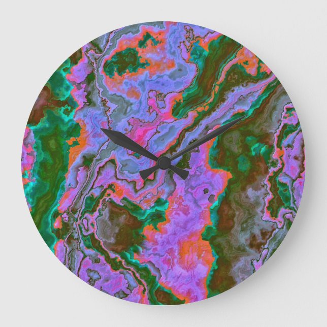 Sour Marble Große Wanduhr (Vorderseite)