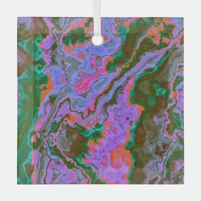 Sour Marble Ornament Aus Glas (Vorderseite)