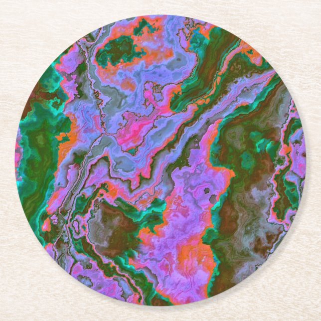 Sour Marble Runder Pappuntersetzer (Vorderseite)