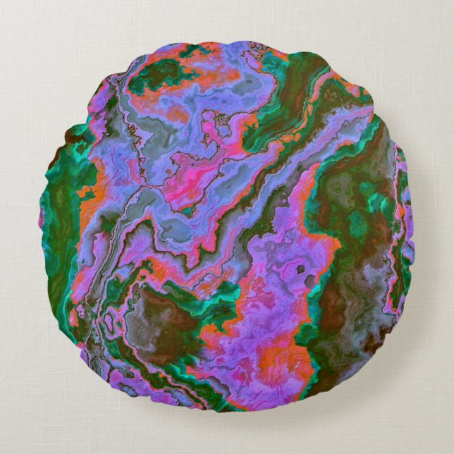 Sour Marble Rundes Kissen (Vorderseite)
