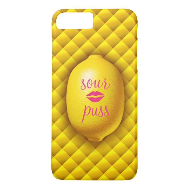 Sour Puss Lemon iPhone 7 Case-Mate iPhone Hülle (Rückseite)