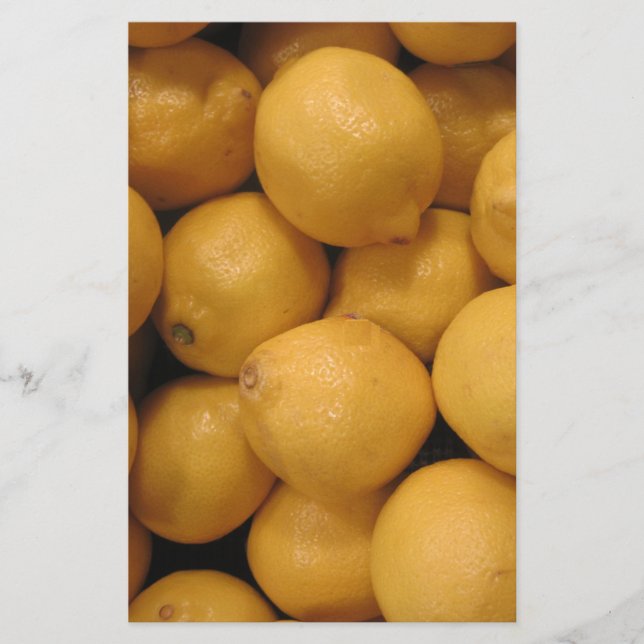 Sour Yellow Lemons Briefpapier (Vorderseite)