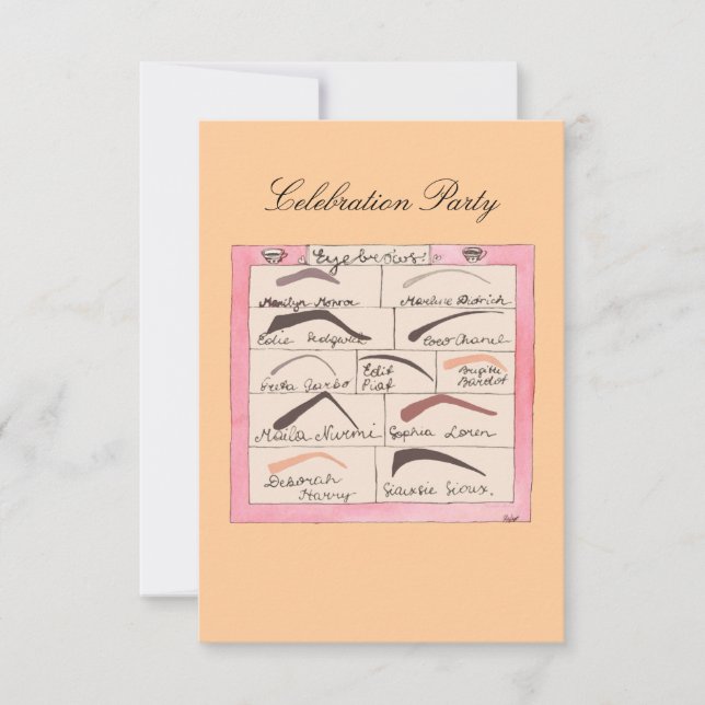Sourcils de célébrités ~  Invitations / RSVP (Devant)