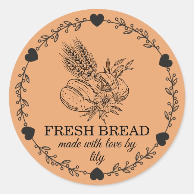 Sourdough Bread Baking Runder Aufkleber (Vorderseite)