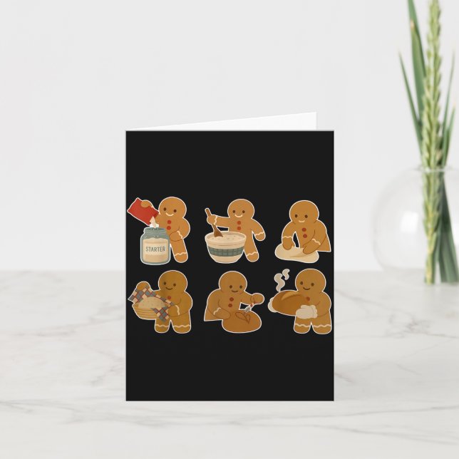 Sourdough Bread Christmas Gingerbread Homemaker Ba Karte (Vorderseite)