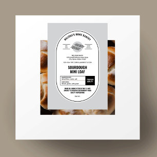 Sourdough Brot Minimalistisch Bakery Hütte Law Lebensmitteletikett